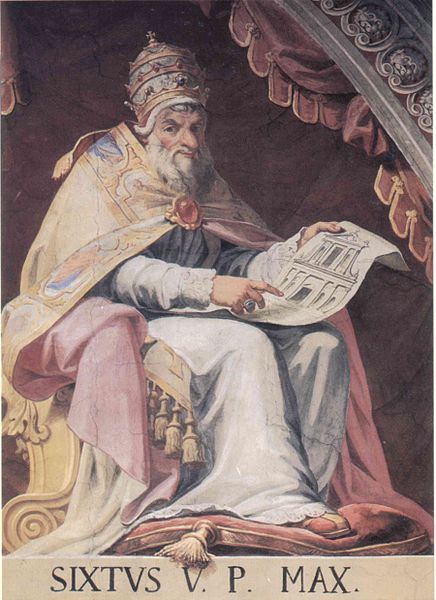 Pope Sixtus V ca. his tenure 1585-1590  by Unknown Artist Location TBD